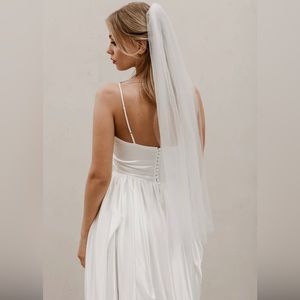 Glitter Elbow Length Veil